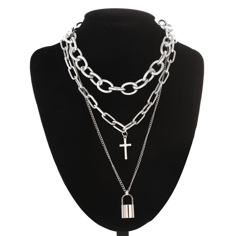 Men Accessories Neck Chain - FNQUFUJ Collana a catena punk con