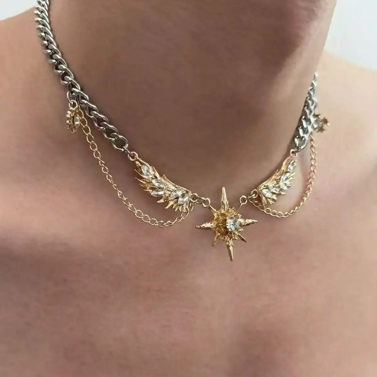 Collana Gotica Punk con Ali Do - Men Accessories Neck Chain recensione e prezzo